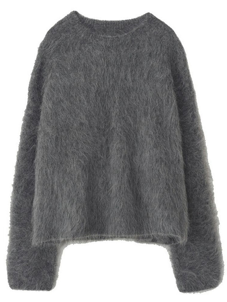 White Round Neck Sweater