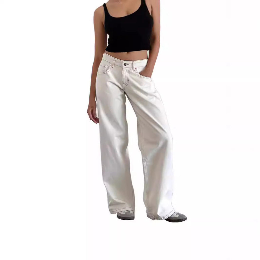 White Denim Pants